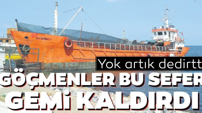 Göçmenler gemi kaldırdı