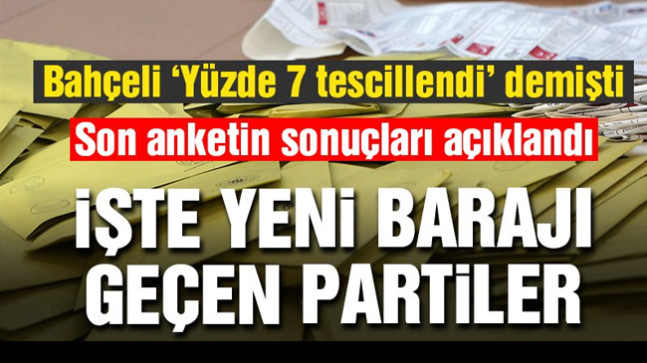 İşte yeni barajı geçen partiler