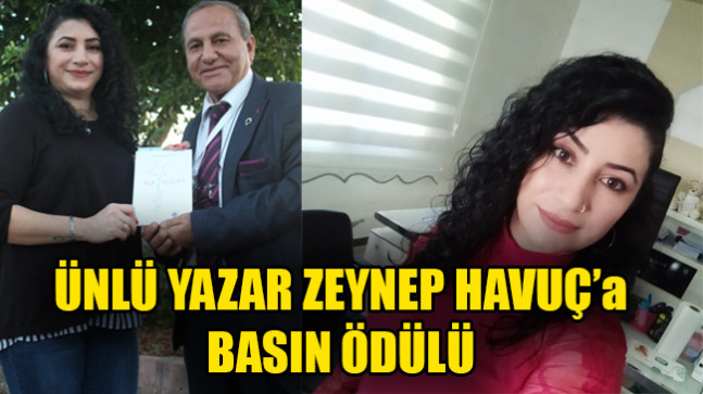 Ünlü Yazar Zeynep Havuç’a Basın Ödülü