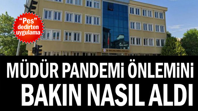Müdür pandemi önlemini bakın nasıl aldı…