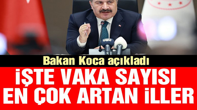 İşte vaka sayısı en çok artan kentler