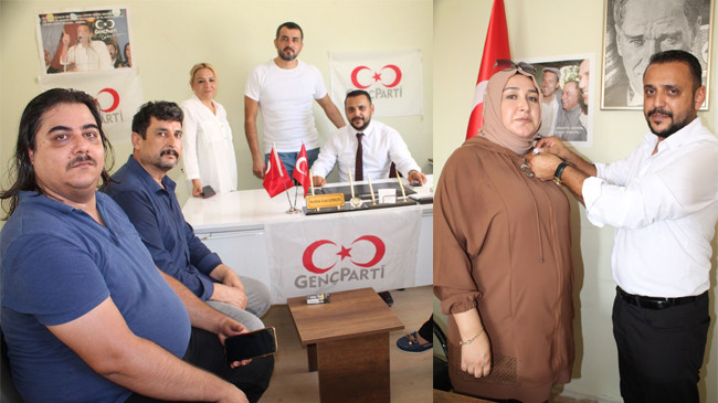 GENÇ PARTİ SEYHAN İLÇE BAŞKANI CAN ÇERÇEL 60 KİŞİYE ROZET TAKTI