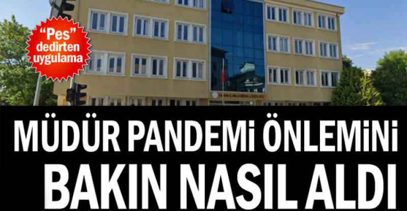 Müdür pandemi önlemini bakın nasıl aldı…