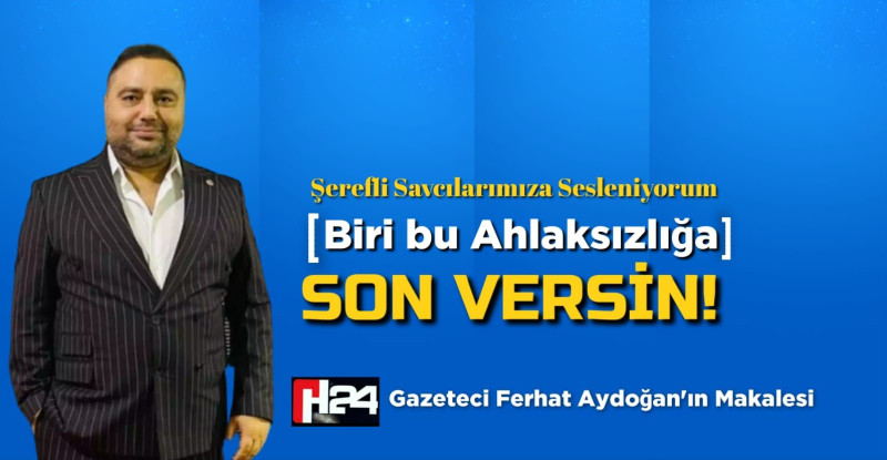 Ferhat Aydoğan ; Şerefli SavcılarımızaSesleniyorum..Biride Bu Ahlaksızlığa Son Versin