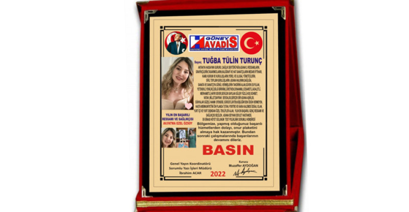 ADAN’NIN ÜNLÜ RESSAMI VE BAŞARILI HEMŞİRESİ TUĞBA TÜLİN TURUNÇ’U ALKIŞLIYORUZ