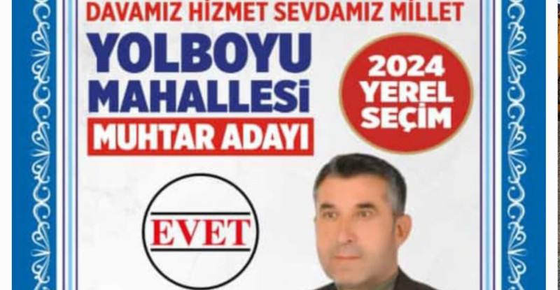 Diyarbakır’n Örnek Muhtar Adayı Hacı Tekin İşitmez