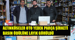 ALTINKÖSELER OTO YEDEK PARÇA ŞİRKETİ BASIN ÖDÜLÜNE LAYIK GÖRÜLDÜ