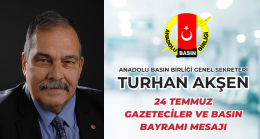 Başkan Turhan Akşen Basın Bayramını Kutladı