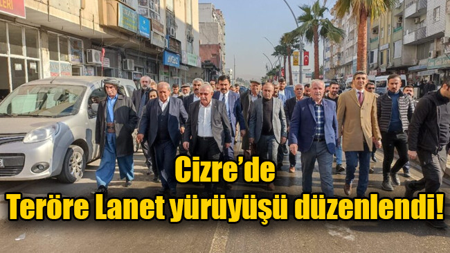 Cizre’de Teröre Lanet yürüyüşü düzenlendi
