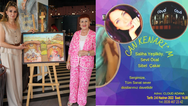 ÜNLÜ RESSAM SALİHA YEŞİLKÖY,SİBEL ÇAKAR VE SEVİL ÖCAL ‘IN SERGİSİ GÖRMEYE DEĞER