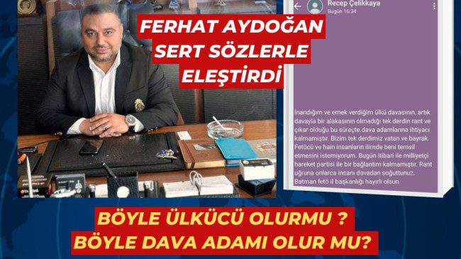 Ferhat Aydoğan’dan Çok Sert Eleştiri