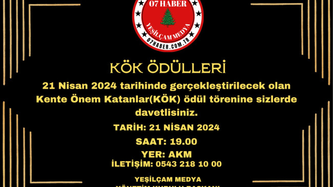 ANTALYA KÖK ÖDÜLLERİ 21 NİSAN’DA AKM’DE