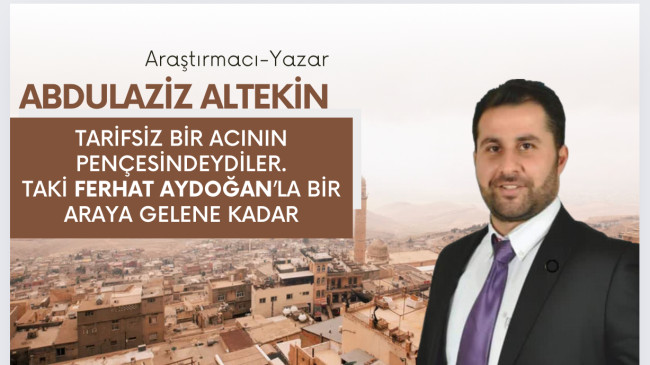 Araştırmacı Yazar Abdulaziz Altekin,hepimizi derinden yaralayan bir afet geçirdik