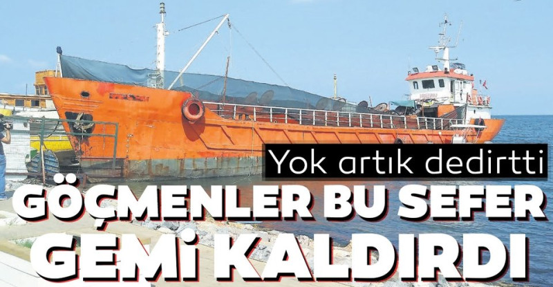 Göçmenler gemi kaldırdı