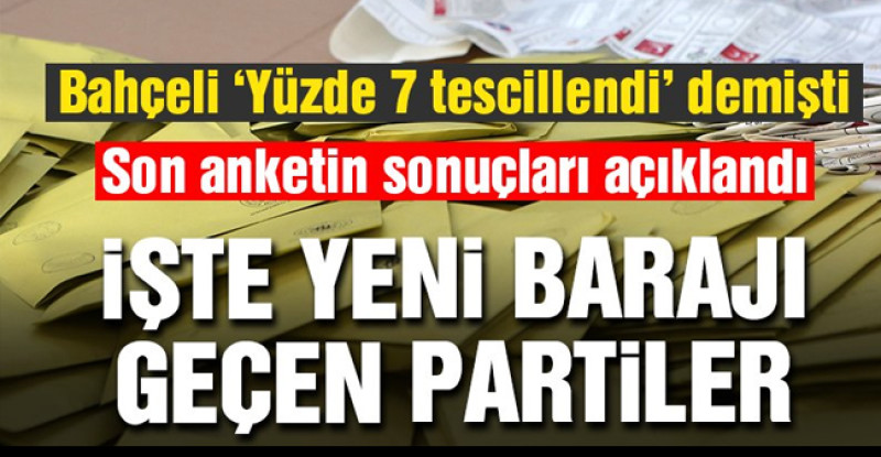 İşte yeni barajı geçen partiler