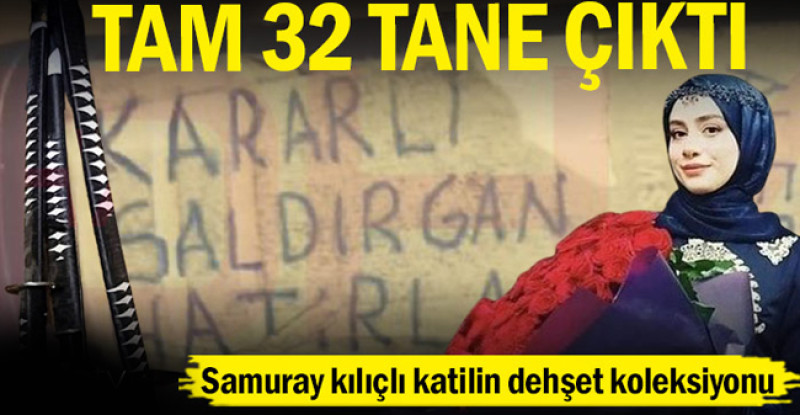 Samuray kılıçlı katilin dehşet koleksiyonu: Tam 32 tane çıktı