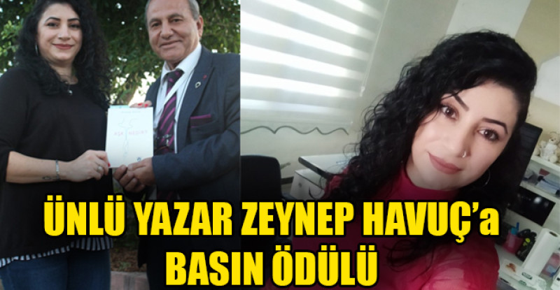 Ünlü Yazar Zeynep Havuç’a Basın Ödülü