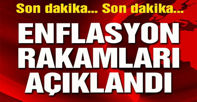 Enflasyon rakamları açıklandı