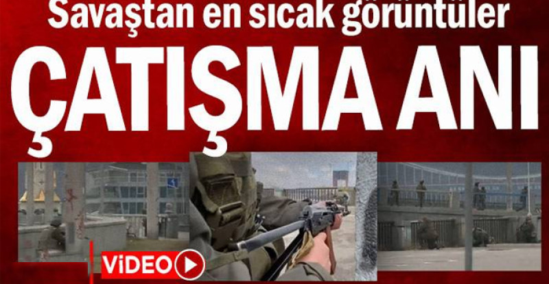 Ukrayna ordusunun Rusya’ya karşı savaştığı anlar görüntülendi