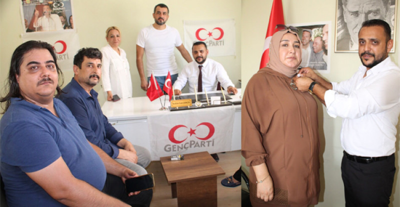 GENÇ PARTİ SEYHAN İLÇE BAŞKANI CAN ÇERÇEL 60 KİŞİYE ROZET TAKTI