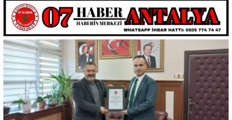BAŞHEKİM RECEP YILDIRIM’A TEŞEKKÜR BELGESİ VERİLDİ